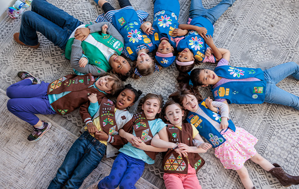 group of girls in a circle